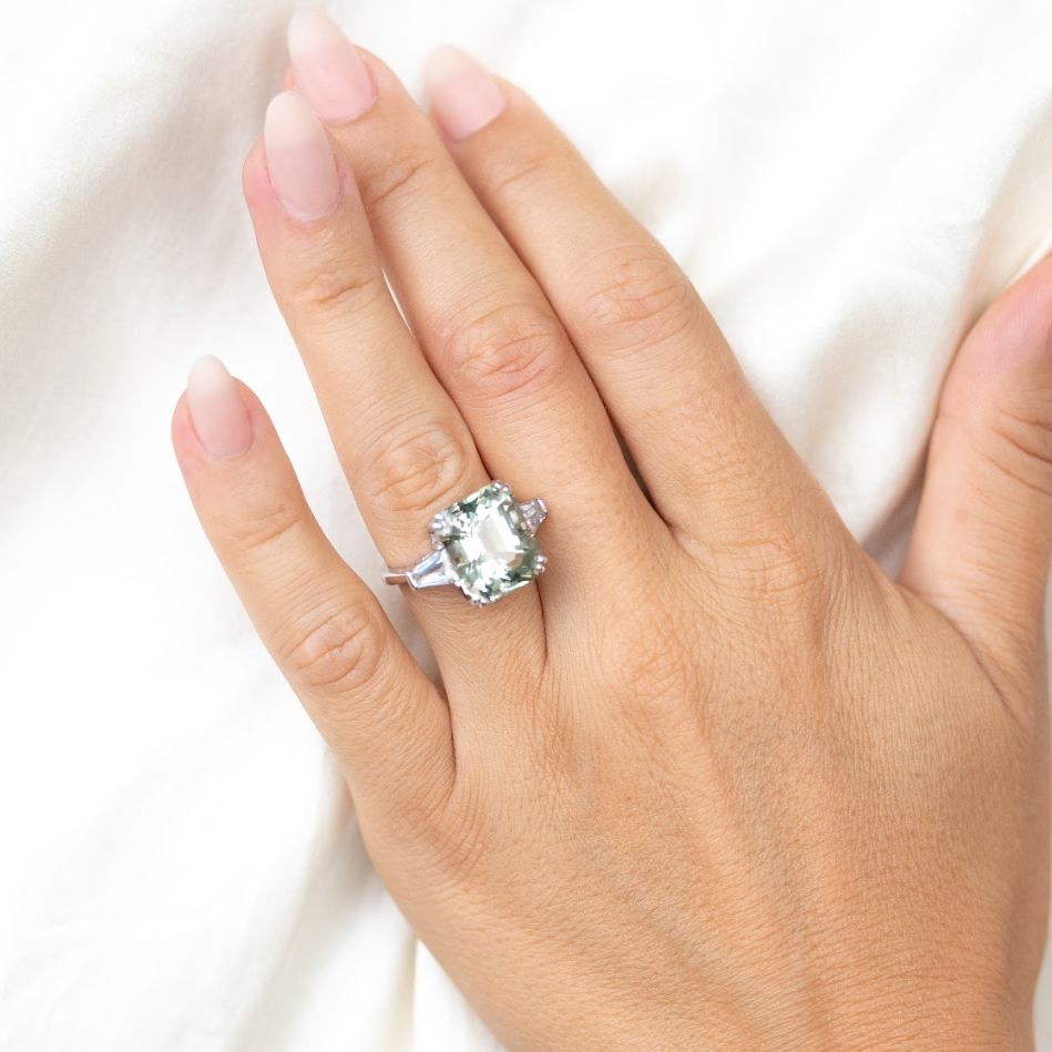 Prasiolite ring tiffany deals